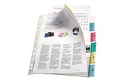 Archivering & Opslag - Esselte - L-shaped folder - 6 parts - for A4 Maxi - capacity: 30 sheets - tabbed - clear glass - 414160