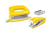 Bureau-accessoires - Leitz Stapler & Hole Punch Set Mini  WOW Yellow - 55612016