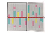 Conferentie & Presentatie - Nobo combo board: whiteboard card planner - 54 slots x 20 columns - double-sided - 1901361