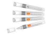 Schrijf- en tekengerei - Nobo  Glasbord Markers met Vloeibare Inkt en Ronde Punt, 4 stuks Wit - 1905323