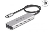 USB hub - DeLOCK - Hub - 10 Gbps with 35 cm Connection Cable - 4 Ports USB hub - 4 - Grijs - 64231