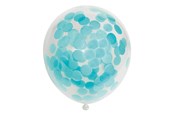 Speelgoed - Globos Confetti Balloons Paper Confetti Baby Blue 30cm 6pcs - 1128002