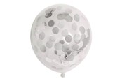 Speelgoed - Globos Confetti Balloons Paper Confetti Metallic Silver 30cm 6pcs. - 1128004