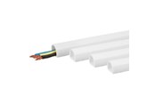 Kabelgoot, Kabelhoes & Kabelbinders - Nordic Quality Cable Duct 7.0mm hvid m/tape 1m 4 pk - 81602100