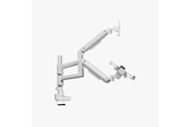 Monitorbevestiging - Alterzone Arm Luxe Heavy-duty Single Monitor Arm with Laptop Tray White - ALZARMLXLT-DW