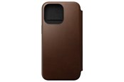 Mobiel - Covers & Cases - Nomad Modern Leather Folio - iPhone 15 Pro Max | Brown | Leather - NM01633785