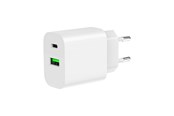 Mobiel - Adapters & Opladers - Gembird Universal GaN USB charger QC 3.0 & PD 20 W 2-port - White - TA-UC-PDQC20-01-W