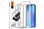Mobiel - Beschermend glas - Spigen tR Align Master 2 Pack - FC black - iPhone 16e/14/13/13 Pro - AGL03387
