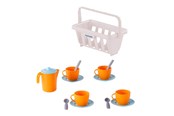 Doen-alsof spelen - Cavallino Toys Cavallino Crockery in Basket Orange 15 pieces. - 8326SF01