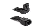 Voedingskabel (intern) - DUTZO Sleeved PCI-E 12V-2x6 verlengkabel - Lock pin up - Zwart - DSC-PE12V2X6-PU-30-BLK