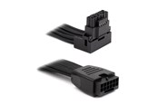 Voedingskabel (intern) - DUTZO Sleeved PCI-E 12V-2x6 verlengkabel - Lock pin down - Zwart - DSC-PE12V2X6-PD-30-BLK