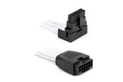 Voedingskabel (intern) - DUTZO Sleeved PCI-E 12V-2x6 verlengkabel - Lock pin up - Wit - DSC-PE12V2X6-PU-30-WHT