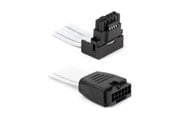 Voedingskabel (intern) - DUTZO Sleeved PCI-E 12V-2x6 verlengkabel - Lock pin down - Wit - DSC-PE12V2X6-PD-30-WHT