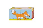 Puzzels - Goki Wooden Block Puzzle Animals 2 pcs. Blok - 57725