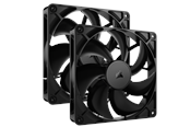 Case Fan - Corsair RS140 - dual-pack - Case ventilator - 140mm - Black - 36 dBA - CO-9050191-WW
