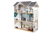 Pop, teddybeer en materiaal - Small Foot - Wooden Urban Villa Dollhouse with Accessories 13dlg. - 11802