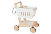 Doen-alsof spelen - Small Foot - Wooden Supermarket Cart White - 12403