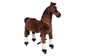 Doen-alsof spelen - Small Foot - Brown Rocking Horse on Wheels - 12462