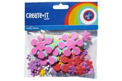 Schrijf- en tekenartikelen - Haza Witbaard Foam stickers Flowers 70 pcs. - 192301