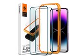 Mobiel - Beschermend glas - Spigen tR Align Master 2 Pack - FC black - iPhone 14 Pro Max - AGL05204