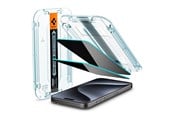 Mobiel - Beschermend glas - Spigen Glass tR EZ Fit HD Privacy 1 Pack - iPhone 15 Pro - AGL07120