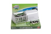 Speelgoedpop - Kids Globe Calf Hut with 2 Calves 1:32 - 571964