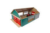 Houten speelgoed - Kids Globe Stable with Windbreak Mesh 1:32 - 610250