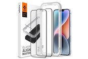 Mobiel - Beschermend glas - Spigen Glass tR AlignMaster HD 1 Pack - FC black - iPhone 14/13 Pro/13 - AGL03725