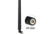 Accessoires - DeLOCK WLAN 802.11 ac/a/h/b/g/n Antenna RP-SMA plug 5 - 7 dBi omnidirectional with tilt joint black - 88899