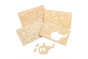 Schrijf- en tekenartikelen - Colorations - Make and Decorate your Wooden 3D Vehicles Set of 4 - VEHPUZ