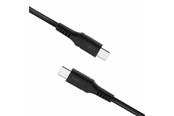 USB-kabel - FIXED LIQUID Silicone - 60W - USB-C <-> USB-C - 1.2m - Zwart - FIXDLS-CC12-BK