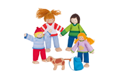 Pop, teddybeer en materiaal - Goki Dollhouse Family - 51863