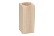 Schrijf- en tekenartikelen - Playwood Tea light holder Square beech wood 13cm - SL204C