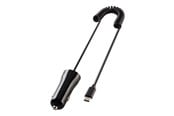 Mobiel - Adapters & Opladers - Vivanco Car Charger USB-C 2.4A with 1m spiral cable Black - 4008928627855