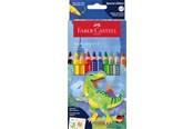 Schrijf- en tekengerei - Faber-Castell CP Jumbo Grip dino 8+2 cardboard wallet - 110922