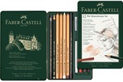 Schrijf- en tekengerei - Faber-Castell Set Pitt Monochrome tin of 12 - 112975