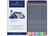 Schrijf- en tekengerei - Faber-Castell Gofa Aqua metal box of 12 pastel colours - 114622