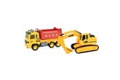 Speelgoedauto - Toi-Toys Cars & Trucks Dump Truck with Excavator - 24069A