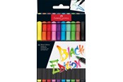 Schrijf- en tekengerei - Faber-Castell Brush pen Black Edition set 10x - 116451