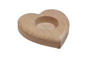 Schrijf- en tekenartikelen - Playwood Beechwood Tea Light Holder Heart - sl204BA