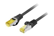 Netwerk - kabel - Lanberg patch cable - 50 cm - black RAL 9004 - Zwart - 0.5m - PCF6A-10CU-0050-BK