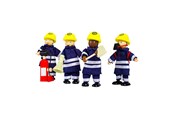 Pop, teddybeer en materiaal - Tidlo Wooden Dollhouse Dolls Firefighters 4 pcs. - T0117