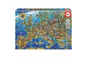 Puzzels - Educa 500 Pieces Crazy European Map Puzzle - 80-17962