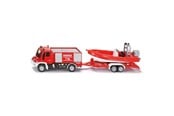 Speelgoedauto - SIKU Unimog Fire Engine With Boat - 313-1636