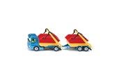 Speelgoedauto - SIKU Truck W Skip And Trailer - 313-1695