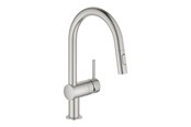 Mengkranen en fittingen - Grohe Minta Kitchen faucet with pull-out C-spout Supersteel - 32321DC2