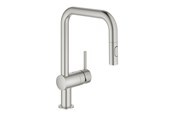 Mengkranen en fittingen - Grohe Minta Kitchen faucet with pull-out U-spout Supersteel - 32322DC2