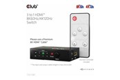 Screen- en audioswitch - Club 3D CSV-1381 - video/audio switch - 3-to-1 8K 60 Hz/4K 120 Hz - 4 ports - CSV-1381
