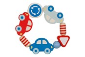 Speelgoed voor baby's - Goki Wooden Gripping Ring Cars - 65199