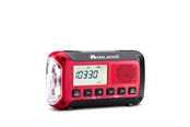 DAB & Wekkerradio - MIDLAND ER250 BT Emergency Bluetooth Radio - Solar - Dynamo - 130 Lumens Flashlight - 2600mAh Powerbank - AM/FM - Mono - Red - C1587